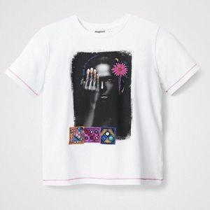 Desigual Arty backstitching T-shirt